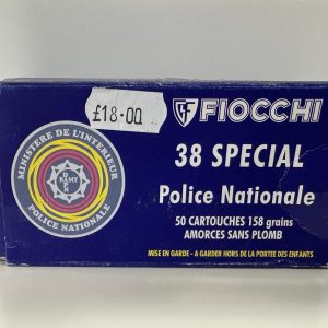 Fiocchi Police Nationale .38 SPL 158gr FMC FN