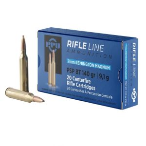 PPU Rifle Line 7mm Rem Mag 140gr PSP BT